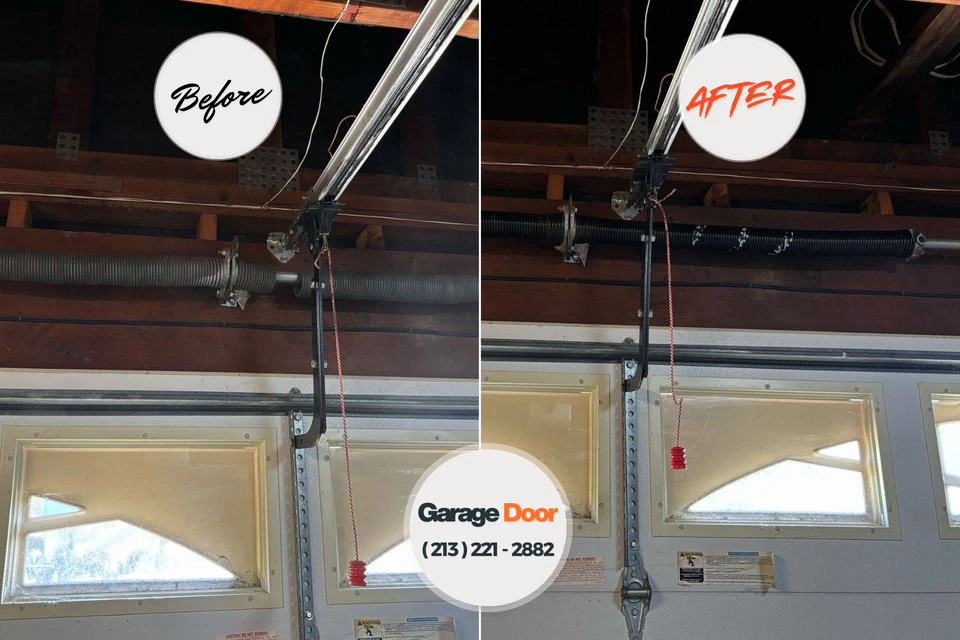 Before and after: garage door opener repair Eastlake, OH